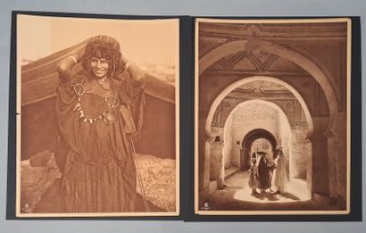 null Rudolf LEHNERT & Ernst LANDROCK (XIX-XX). Une femme orientale et une scène de...