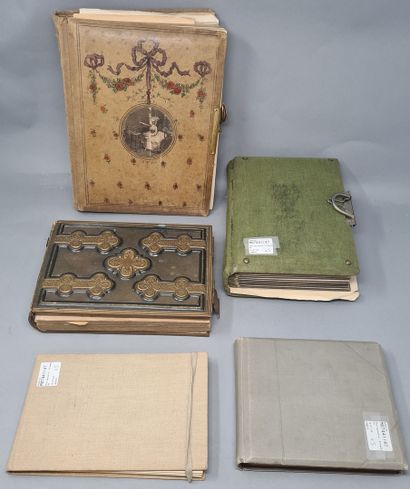 null Photography. Set of five miscellaneous photographic albums (amateur and professional),...