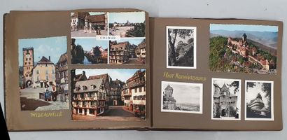null Photography, postcard. An album composed of postcards and photographs on various...