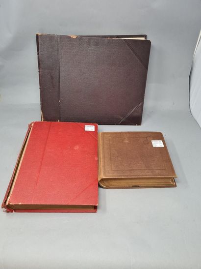 null Photography. Set of three photographic albums (called family albums) composed...