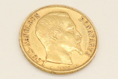 null Pièce en or de 20 francs Louis Napoléon Bonaparte tête nue (1852)

Poids : 6.44...