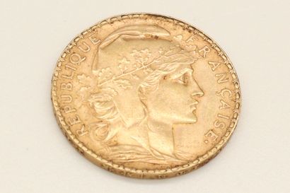 null Pièce en or de 20 Francs au Coq, 1907.

Poids 6.45 g.