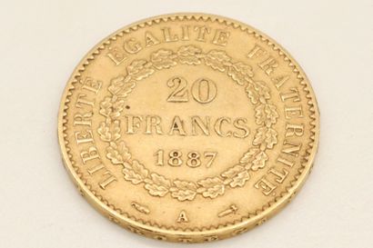null Pièce en or de 20 francs à l'Ange (1887)

Poids : 6.44 g.