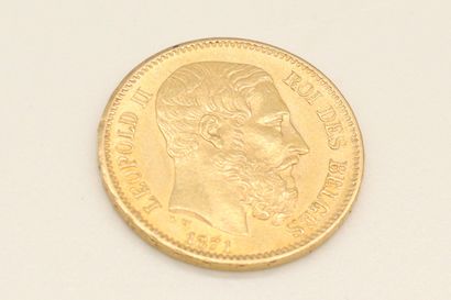 null Pièce en or de 20 francs Leopold II tête nue 1871.



Poids : 6.45 g - TTB.