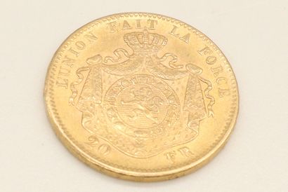 null Pièce en or de 20 francs Leopold II tête nue 1871.



Poids : 6.45 g - TTB.
