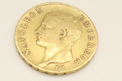 null Pièce en or de 40 francs Napoléon tête nue calendrier grégorien 1806 A (A :...