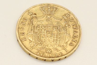 null Pièce en or de 40 lire Napoléon Imperatore 1811 M (M : atelier Milan).

Poids...