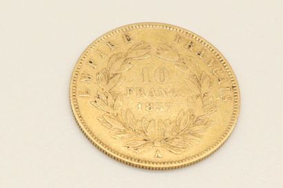 null Pièce en or de 10 francs Napoléon III (1857)

Poids : 3.15 g.