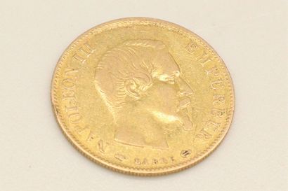 null Pièce en or de 10 francs Napoléon III tête nue 1859 A (atelier : Paris).



Poids...