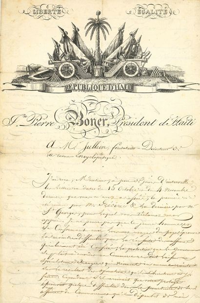 null Jean-Pierre BOYER (1772-1851) militaire, Président de la République d'Haïti...