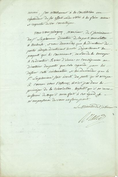 null Jean-Marie ROLAND de la Platière (1734-1793) homme politique, ministre de l'Intérieur...