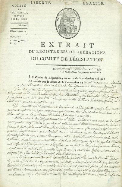 null COMITÉ DE LÉGISLATION. P.S. par Ruffin Massa, Sylvain Pépin et Pons de Verdun,...