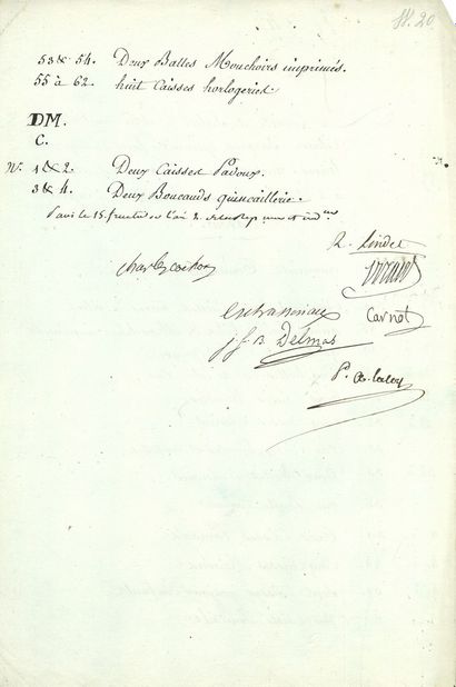 null COMITÉ DE SALUT PUBLIC. P.S. par J.J. Bréard, L. Carnot, Charles Cochon, J.J....
