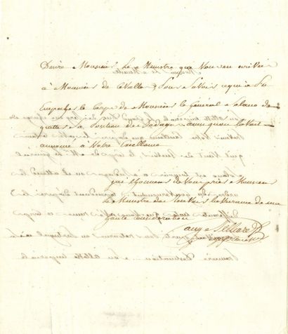 null Auguste BELLIARD (1769-1832) général de la Révolution et de l'Empire. 2 L.A.S.,...
