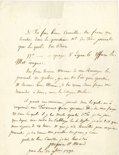 null François JOURGNIAC DE SAINT-MÉARD (1747-1827) officier et littérateur, prisonnier...