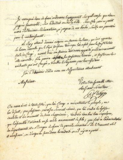 null Jean-Adam PFLIEGER (1744-1801) conventionnel (Haut-Rhin). L.A.S., Paris, 17...