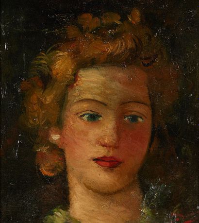 null DERAIN André, 1880-1954

Head of a young blonde woman

oil on canvas (some restorations)

signed...