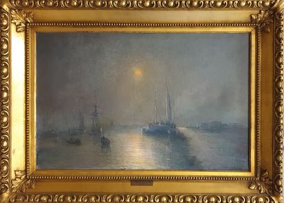 null MODERN SCHOOL 

Boats 

oil on canvas, bears an apocryphal signature in the...
