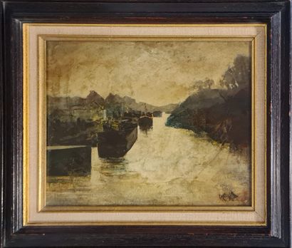 null DUCOURANT René (born in 1932)

Sunset on the canal, 1988

Oil on canvas signed...