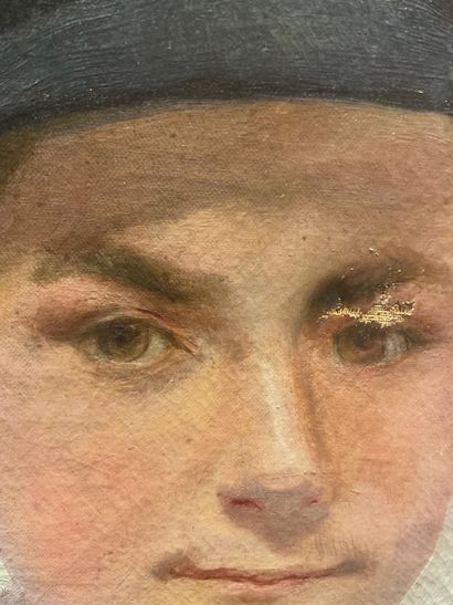 null VOGLER Paul, 1852-1904,

Garçon à la casquette, 1895,

huile sur toile (accident...