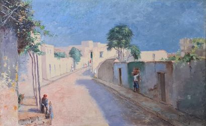 null MODERN SCHOOL 

Street in the East

Oil on canvas, illegible signature in the...