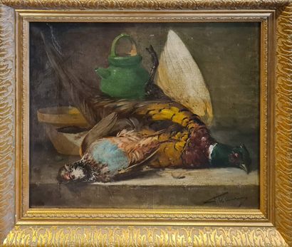 null French school XIXth century

Still life with a pheasant

oil on canvas, signature...
