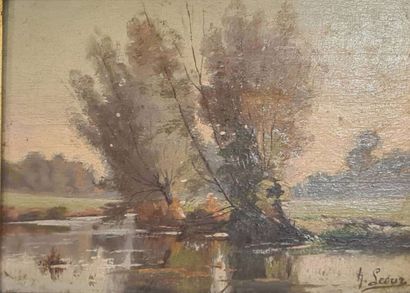 null LESUR Henri Victor (1863-1900)

Landscape

Oil on panel, signed lower right

wear...