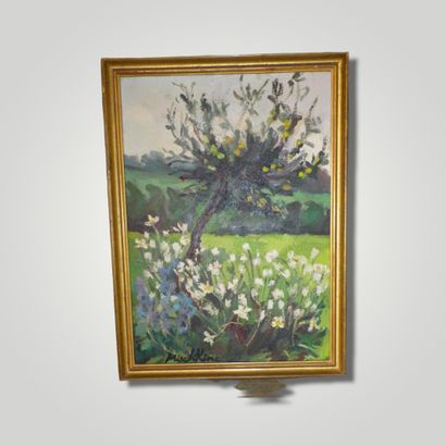 null MISCHKINE Olga (1910-1985)

Arbre en fleurs, huile sur toile, 

signée en bas...