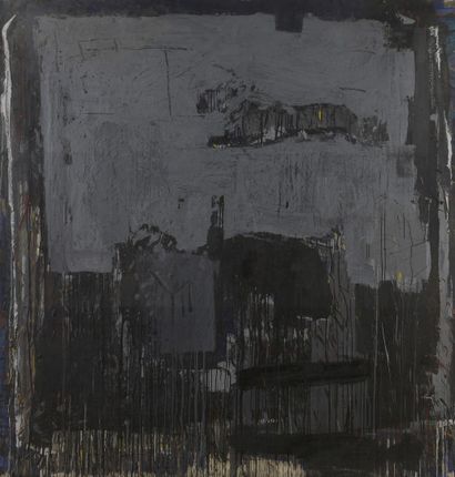 null LE FLOCH Jean-Luc, born in 1945,

Untitled grey,

mixed technique and oil on...