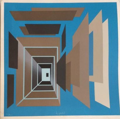 null JARDEL Bernard (1932-1984)

Composition sur fond bleu, 

sérigraphie sur papier,...