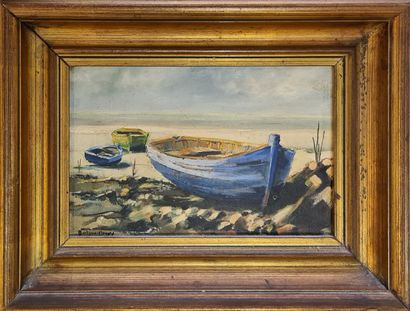 null BERTAUX-MARAIS Jean-Pierre (né en 1936)

La barque bleue 

Huile sur toile signée...