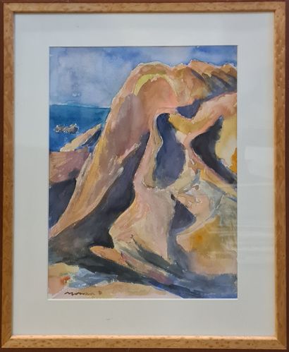 null MORVAN Jean-Jacques (1928-2005)

Pink rocks, Renote island,

watercolor, signed...