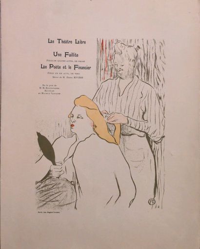 null TOULOUSE- LAUTREC Henri de, d'après 

La coiffure, 

Planche lithographiée pour...