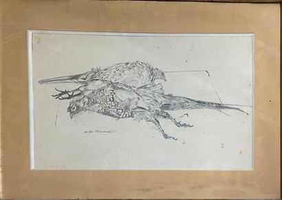null MINAUX André, 1923-1988

The Pheasants

pencil drawing (stains), signed lower...