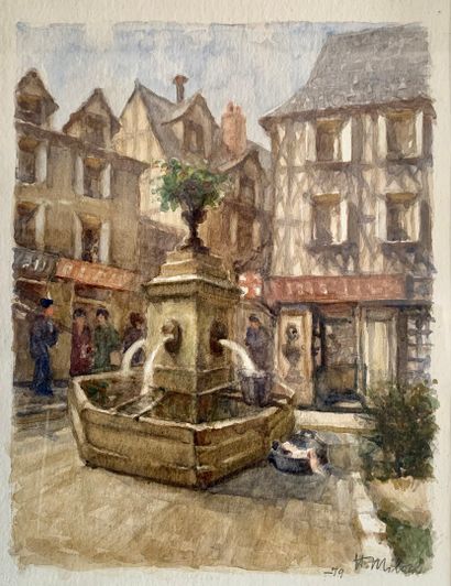 null MILOCH Henri (1898-1979)

Fontaine place Le Roi à Tours, 79

Aquarelle sur papier,...