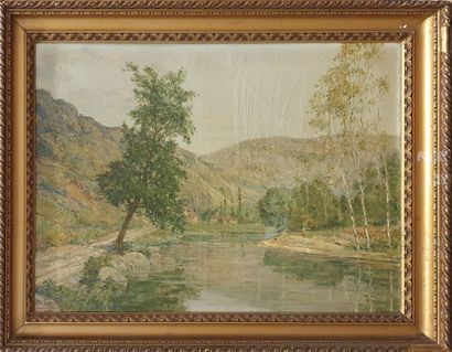 null VEYRE Alexandre (1886-?)

Village en bord de rivière, 

Huile sur toile signée...