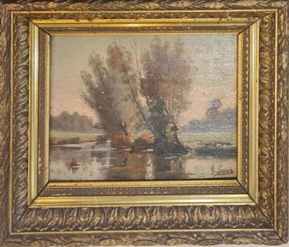 null LESUR Henri Victor (1863-1900)

Landscape

Oil on panel, signed lower right

wear...