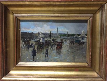 null FRENCH SCHOOL, early 20th century

The Place de la Concorde

oil on canvas

unsigned

19,5x29...