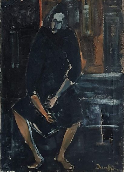 null DAUPHIN Raymond (1910-1995)

Seated woman,

oil on canvas (accidents, wear and...