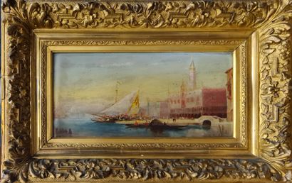 null BACHELIER J., FIN XIXe siècle,

Vues de Venise,

paire d'huile sur panneau (traces...