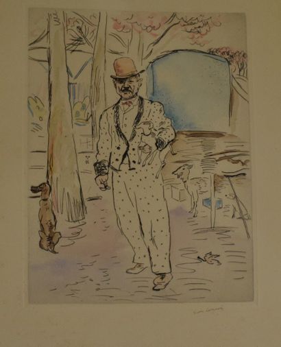 null LAUNOIS Jean (1898-1942)

Elégant au jardin, 

Gravure et rehaut d'aquarelle,...