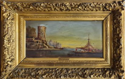 null BACHELIER J., FIN XIXe siècle,

Vues de Venise,

paire d'huile sur panneau (traces...