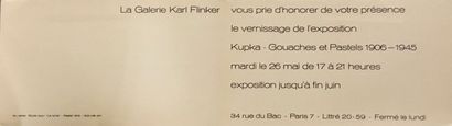 null KUPKA (d'après) 

Lithographie pour un carton d'invitation galerie Karl Flinker...