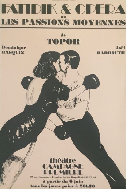 null TOPOR Roland 

Affiche Offsset "Fatidique et Opéra" Théâtre campagne premiere....