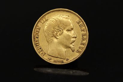 Pièce en or de 20 Francs Napoléon III (1860)...