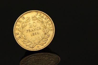 null Pièce en or de 20 francs Napoléon III tête nue (1854 A)

TTB à SUP

Poids :...