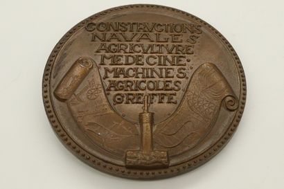 null Médaille de table en bronze

Avers : profil gauche de Henri . Louis . Duhamel...