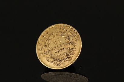 null Gold coin of 10 francs Napoleon III bare head (1860 BB)

TB

Weight : 3.32 ...