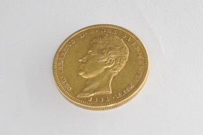 null Gold coin of 100 lire - Charles-Albert (1834 P eagle)

VG to TTB.

Weight :...