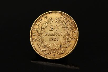 null Gold coin of 20 Francs Napoleon III (1855)

Weight :6.42g